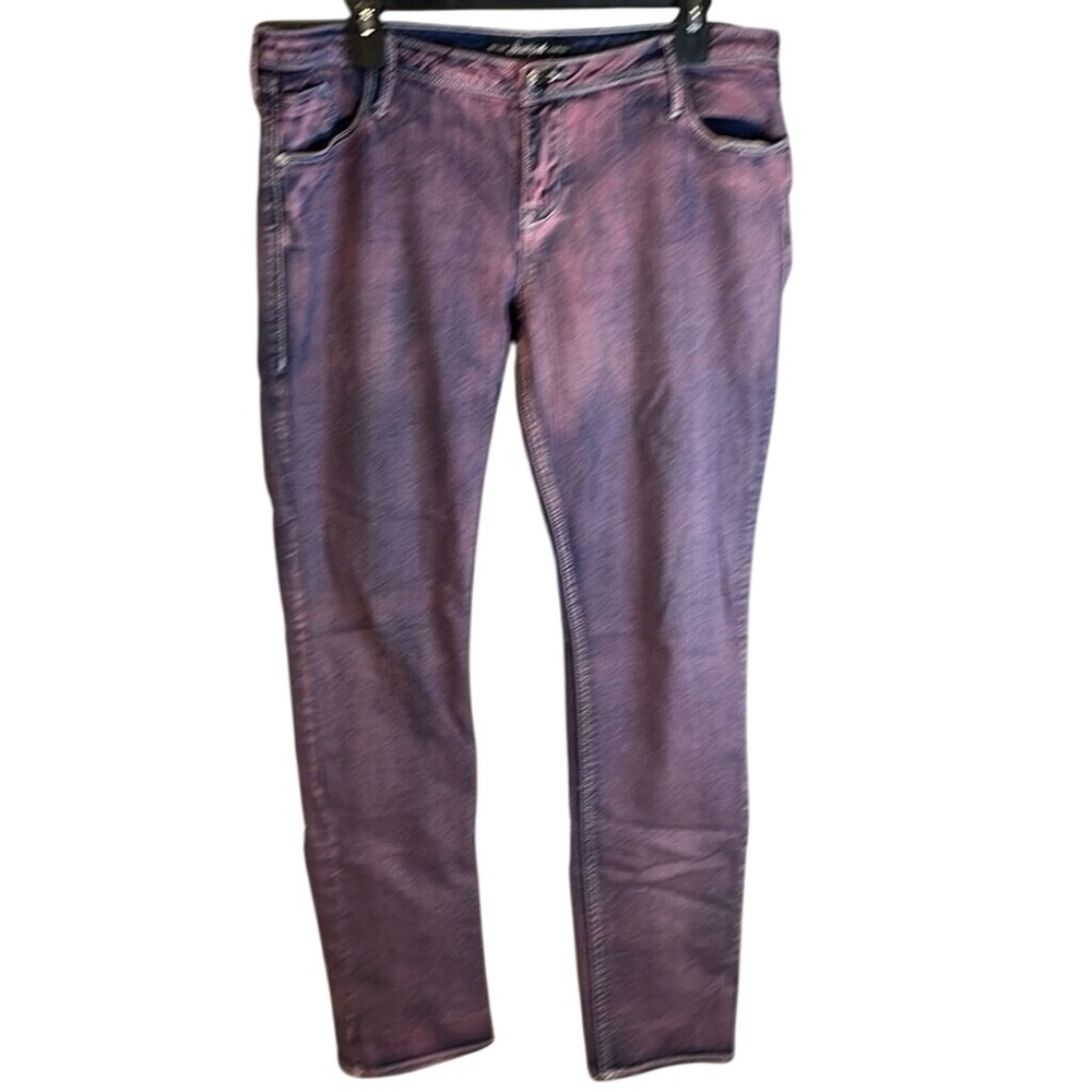 Purple‎ Denim Jeans Distressed Wash Casual Everyday Style